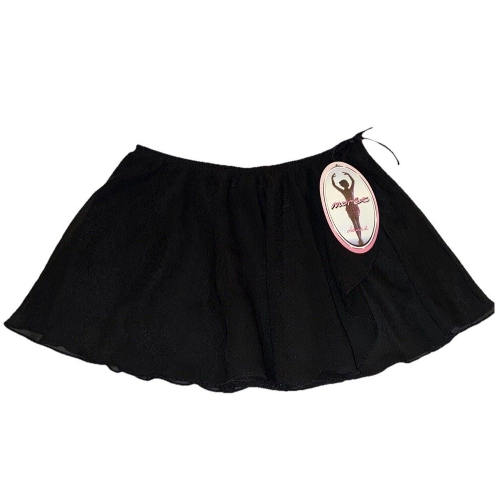 New With Tags Jaccuee Morét Sheer Girls 12/14 Black Dance Skirt